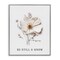 Stupell Industries Be Still & Know Pressed Flowers Framed Giclee, design by Lettered and Lined